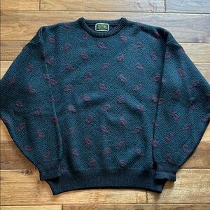 Vintage Black and Red Crewneck Sweater